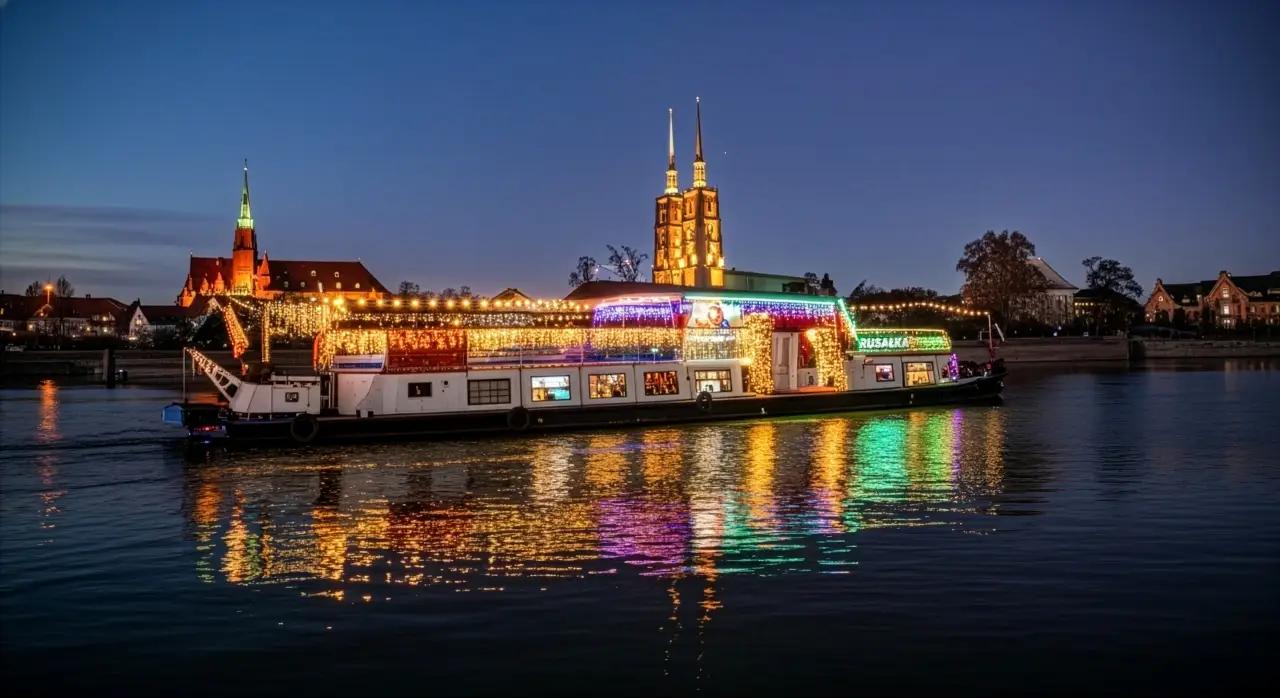 Świąteczny Mikołajkowy Rejs po Odrze we Wrocławiu – ogrzewany statek Rusałka